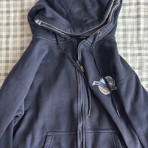 Kenpo Navy Zip-Up Hoodie Sweater